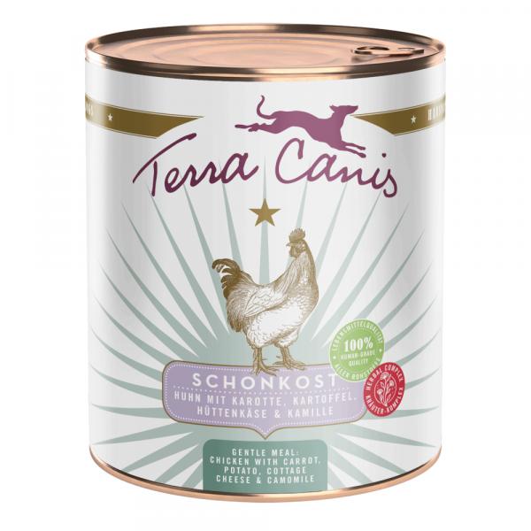 Terra Canis First Aid Schonkost, 6 x 800 g - Kurczak z marchwią, ziemniakami, twarogiem i rumiankiem