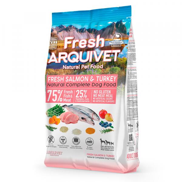 Arquivet Fresh, łosoś i indyk - 2 x 2,5 kg
