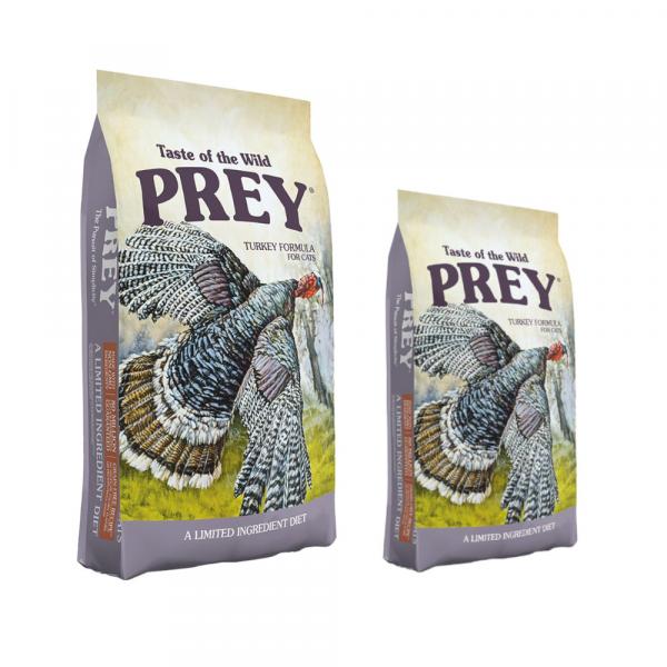 6,8 kg + 2,7 kg gratis! Taste of the Wild Prey Feline, 9,5 kg - Indyk