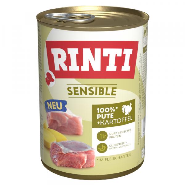 Megapakiet RINTI Sensible, 24 x 400 g - Indyk i ziemniaki