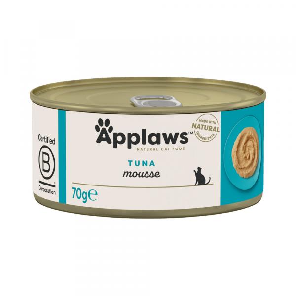 30% taniej! Applaws, karma mokra, 18 x 70 g - Mousse, tuńczyk