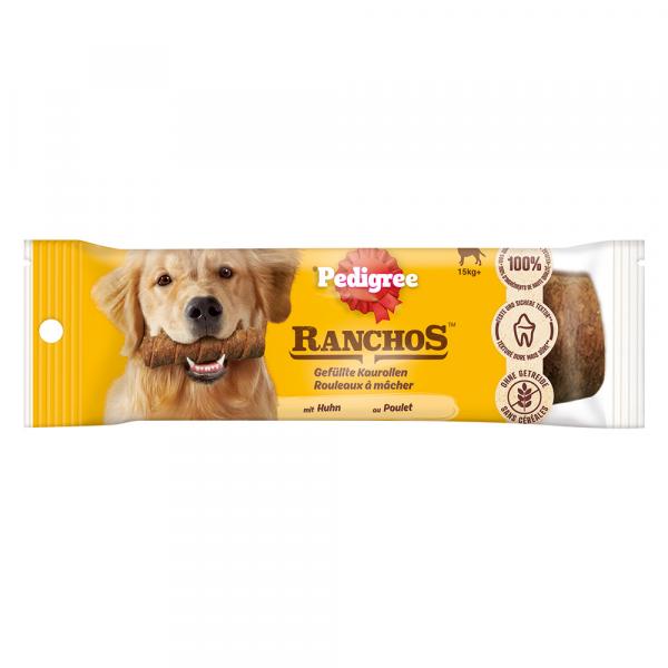 15% taniej! Przysmaki Pedigree dla psa, różne rodzaje - Ranchos Maxi, nadziewane rolki do żucia, kurczak, 80 g