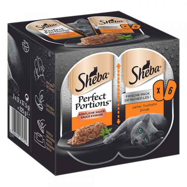 Sheba Perfect Portions, 6 x 37,5 g - Indyk w sosie