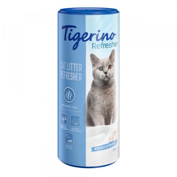 Tigerino Refresher, odświeżacz do kuwet - 3 zapachy - Kwiat bawełny, 2 x 700 g