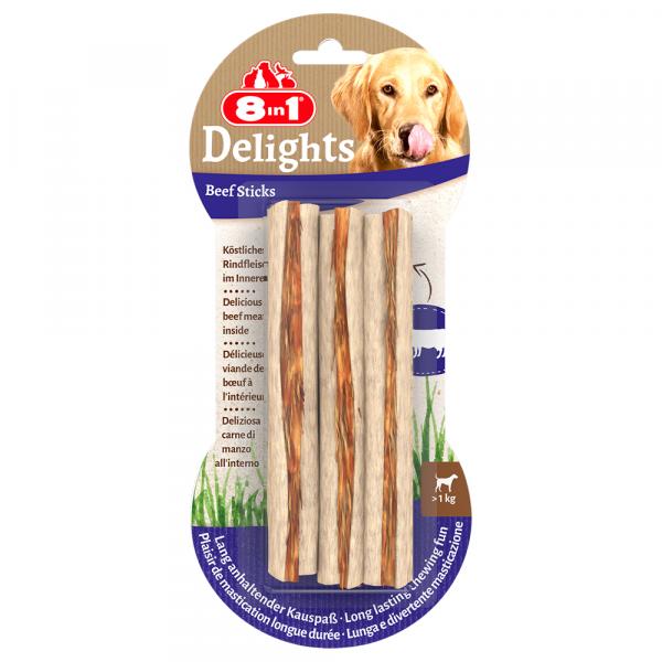 8in1 Delights pałeczki z wołowiną - 3 x 25 g