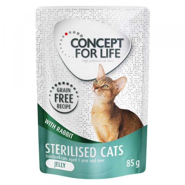 Concept for Life Sterilised Cats w galarecie, królik - bez zbóż - 12 x 85 g