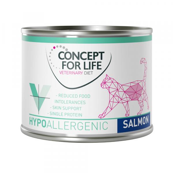 Concept for Life Veterinary Diet Hypoallergenic, łosoś - 6 x 185 g