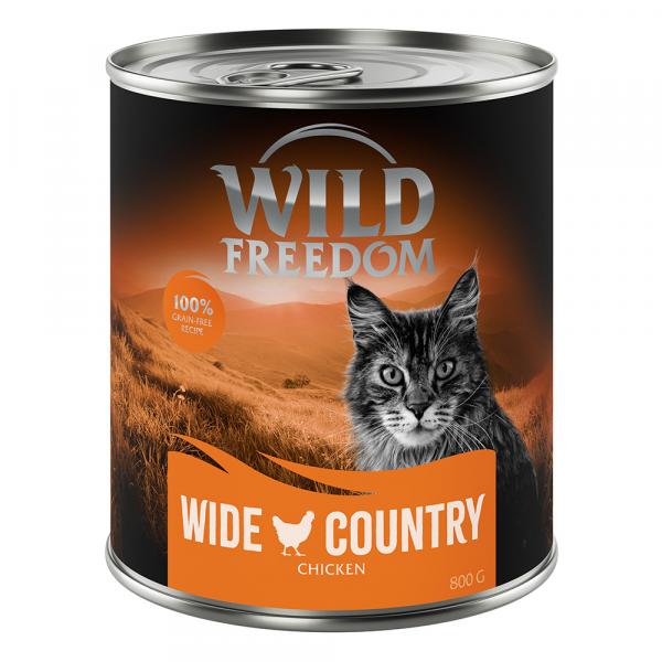 Pakiet Wild Freedom Adult, 12 x 800 g - bezzbożowa receptura - Wide Country - Czysty kurczak