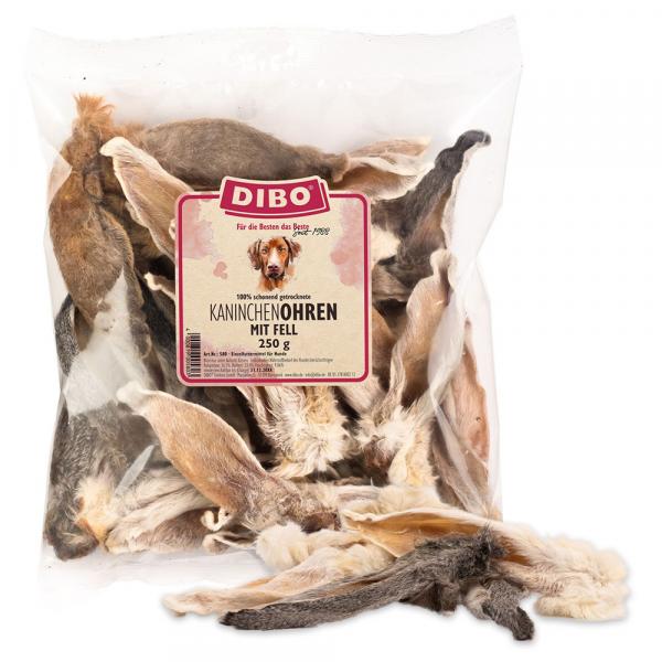 DIBO, królicze uszy z sierścią - 4 x 250 g