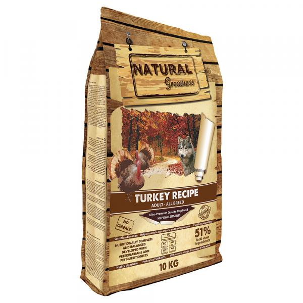 Natural Greatness Karma dla psów z indykiem - 10 kg