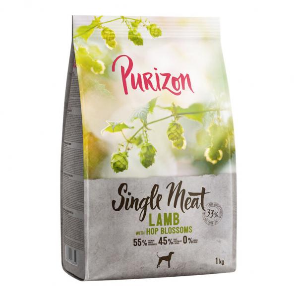 Purizon Single Meat, jagnięcina z groszkiem oraz kwiatami chmielu - 4 x 1 kg