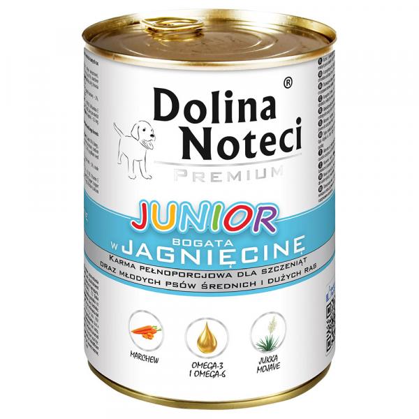 Dolina Noteci Premium Junior, 24 x 400 g - Jagnięcina