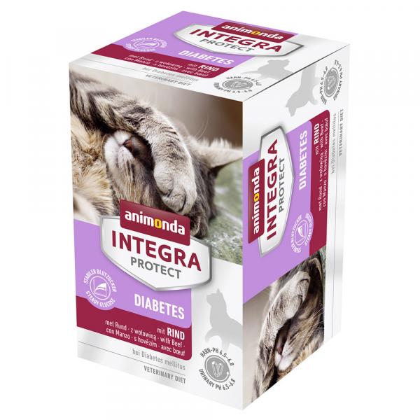 Megapakiet animonda Integra Protect Adult Diabetes, tacki, 24 x 100 g - Z wołowiną