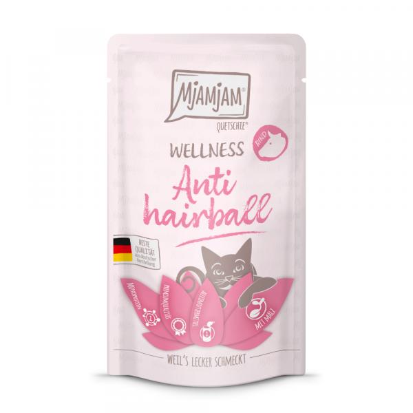 MjAMjAM Wellness, 12 x 125 g - Anti Hairball - Wołowina