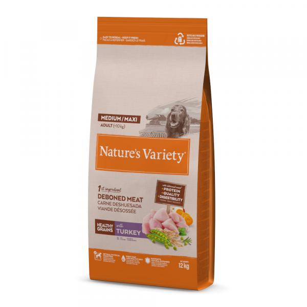 Nature's Variety Healthy Grains Medium/Maxi Adult, indyk - 2 x 12 kg