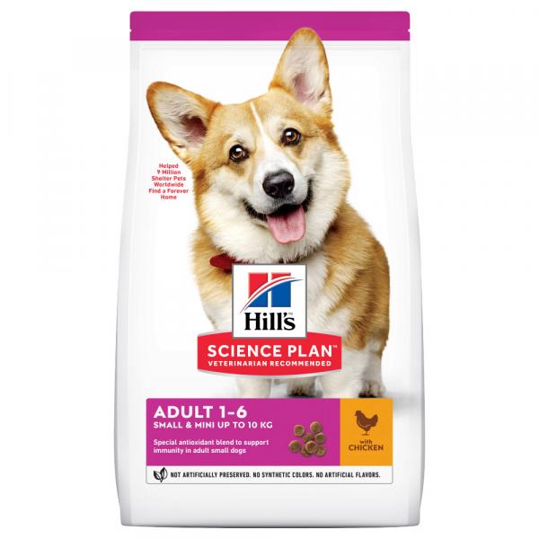 Hill's Science Plan Adult 1–6 Small & Mini, kurczak - 2 x 6 kg