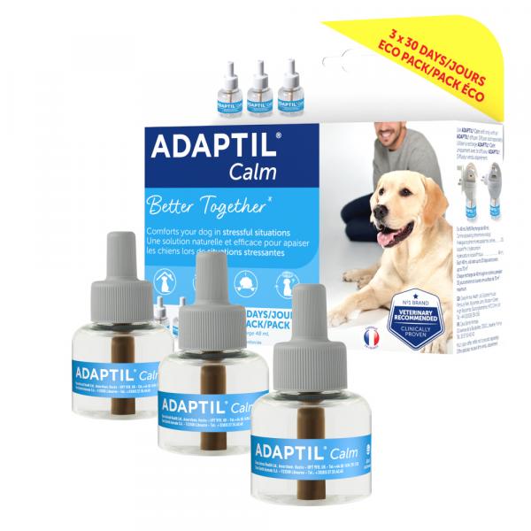 ADAPTIL® Calm dyfuzor z feromonem uspokajającym - Zapasowy flakonik na miesiąc, 3 x 48 ml (bez dyfuzora)