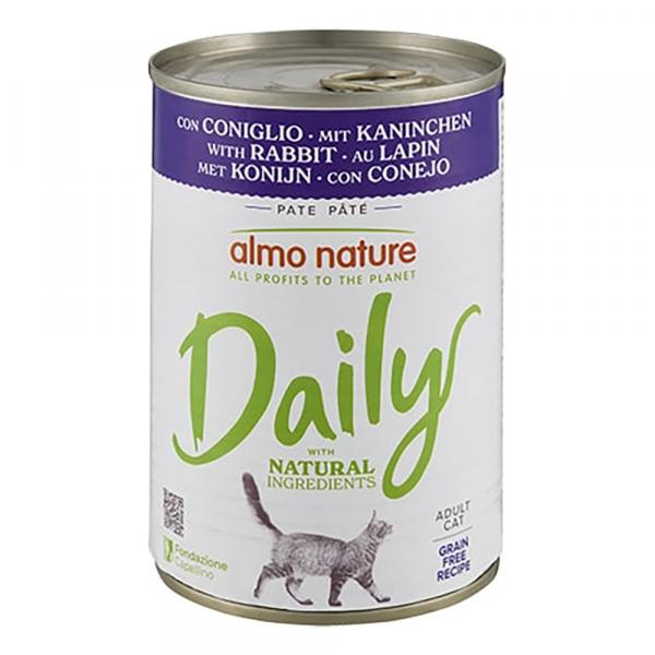 5 + 1 gratis! Almo Nature Daily Menu, karma mokra dla kota, 6 x 400 g - Królik