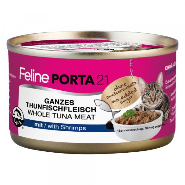 Pakiet Feline Porta 21, 12 x 90 g - Tuńczyk z krewetkami