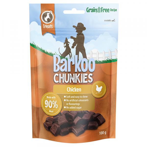 Barkoo Chunkies Meat Cubes - Indyk, 3 x 100 g