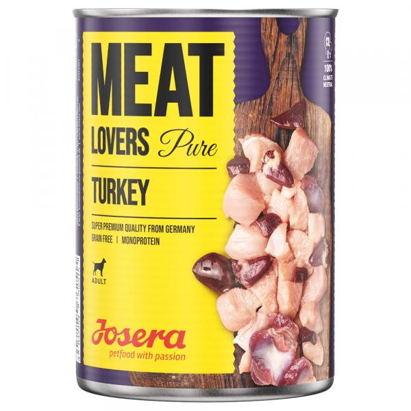 Megapakiet Josera Meatlovers Pure, 12 x 800 g - Indyk