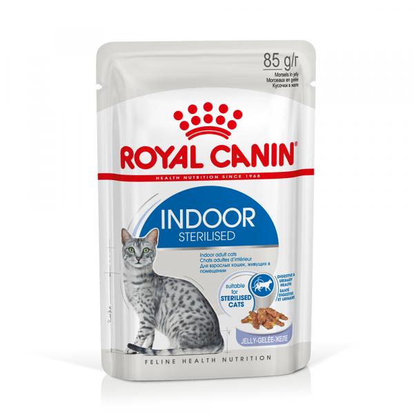 Uzupełnienie: Mokra karma Royal Canin - Indoor Sterilised w galarecie, 12 x 85 g