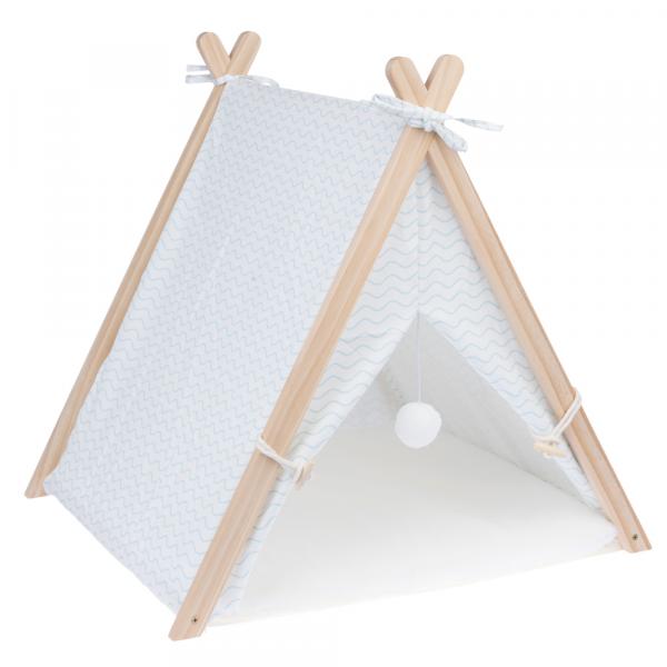 TIAKI tipi dla kota Blue Wave - Dł. x szer. x wys.: 56,5 x 61,5 x 61 cm