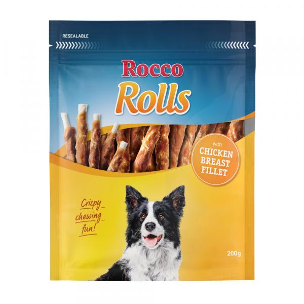 Rocco Rolls pałeczki do żucia - Kurczak, 200 g