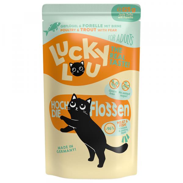 Economy Pack Lucky Lou Adult 48 x 125 g - Drób i pstrąg