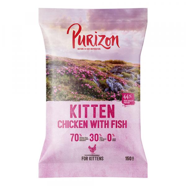 Karmy Purizon w opakowaniach próbnych! - Karma sucha: Kitten, kurczak i ryba, 150 g