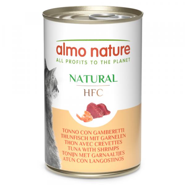Almo Nature HFC, 6 x 140 g - Tuńczyk i krewetki