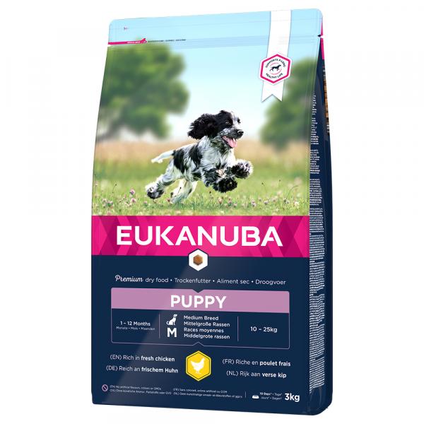 Eukanuba Puppy Medium Breed, kurczak - 3 kg