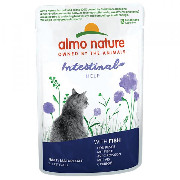 Megapakiet Almo Nature Holistic Intestinal Help, 24 x 70 g - Z rybą