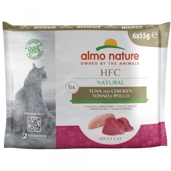 Megapakiet Almo Nature HFC, 24 x 55 g - Tuńczyk i kurczak