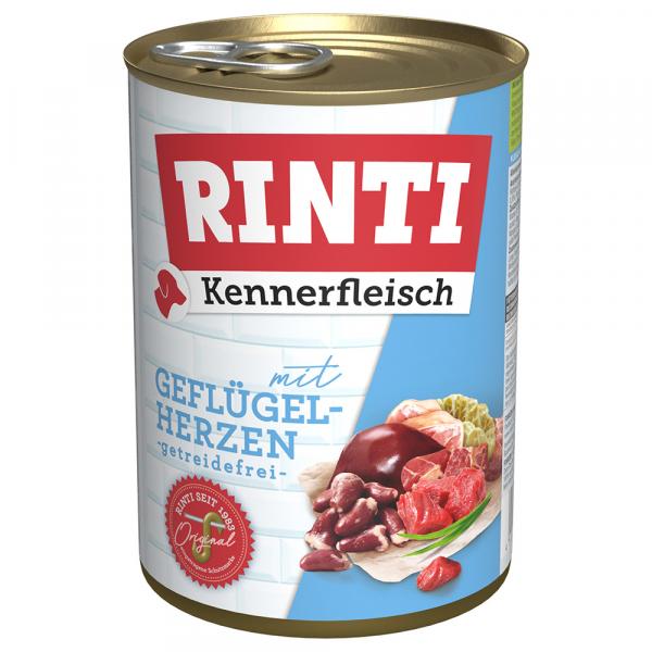 RINTI Kennerfleisch, 6 x 400 g - Serca drobiowe