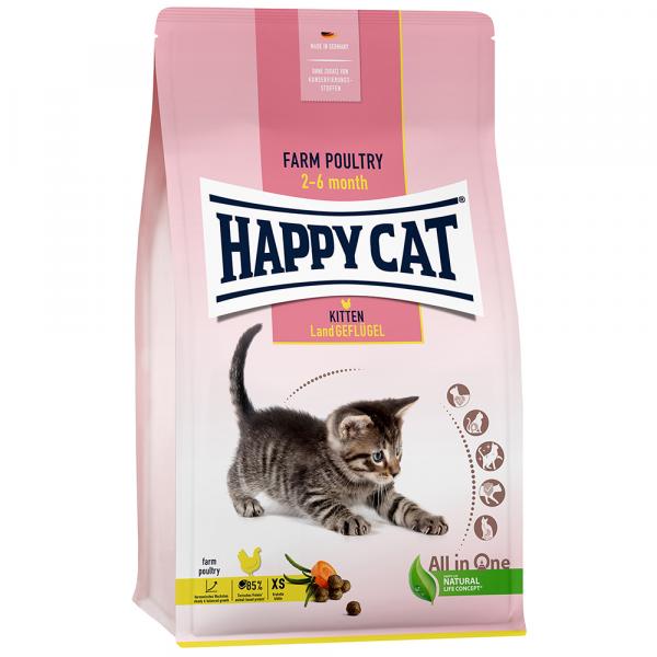 Happy Cat Young Kitten, drób wiejski - 1,3 kg