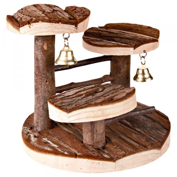 Drewniane drzewo do wspinaczki dla chomików - Dł. x szer. x wys.: 15 x 14 x 14 cm