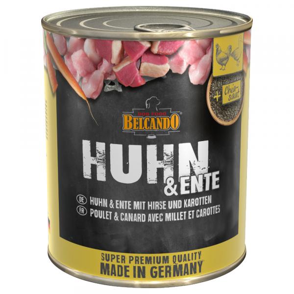Belcando Super Premium 6 x 800 g - Kurczak z kaczką, prosem i marchewką
