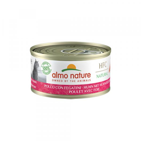 Almo Nature HFC Natural, 6 x 70 g - Kurczak z wątróbką