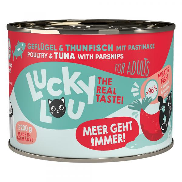 Lucky Lou Adult, 6 x 200 g - Drób i tuńczyk