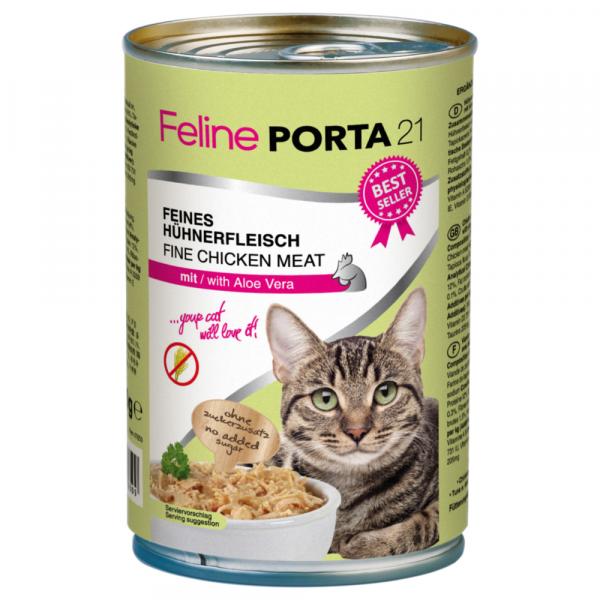 Feline Porta 21, 6 x 400 g - Kurczak z aloesem