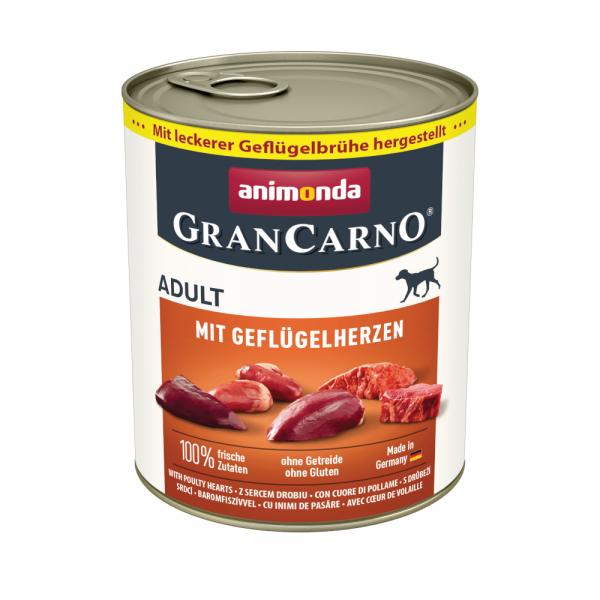 Animonda GranCarno Original Adult, 6 x 800 g - Serca drobiowe