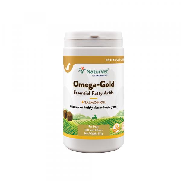 NaturVet Omega Gold - 180 tabletek do żucia