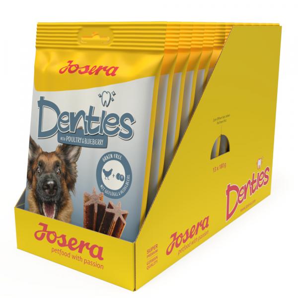 Josera Denties, z drobiem i jagodami - 26 x 180 g