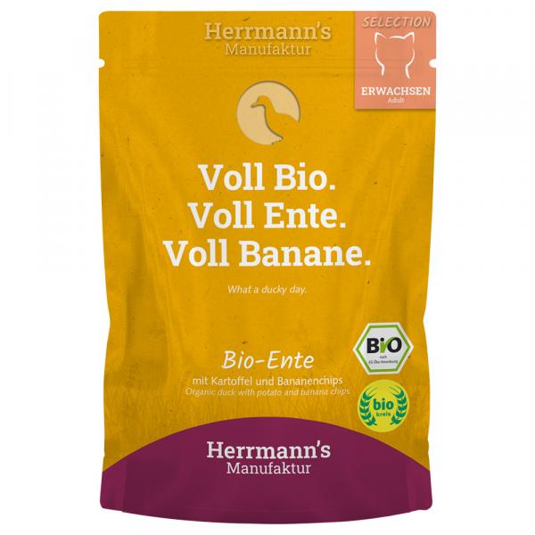 Korzystny pakiet Herrmann's Bio Selection, 40 x 100 g - Biokaczka z bioziemniakami i biopłatkami bananowymi