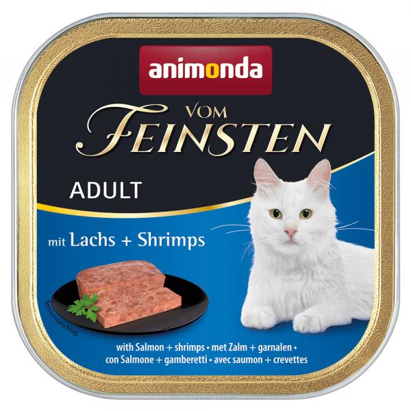 Megapakiet animonda vom Feinsten Adult, łosoś z krewetkami, 32 x 100 g - Łosoś z krewetkami