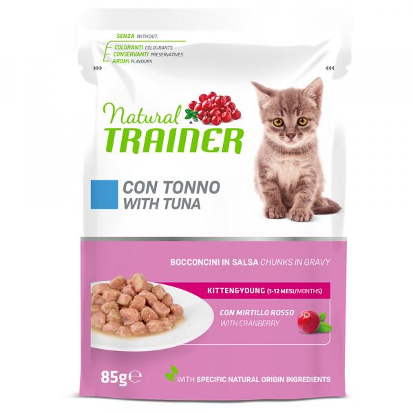 Natural Trainer Kitten & Young - Tuńczyk, 12 x 85 g