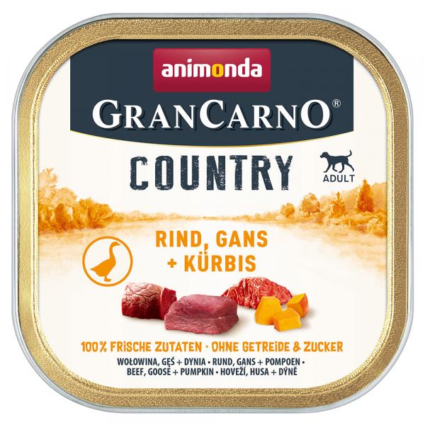 Pakiet animonda GranCarno Adult Country, 44 x 150 g - Wołowina, gęś i dynia