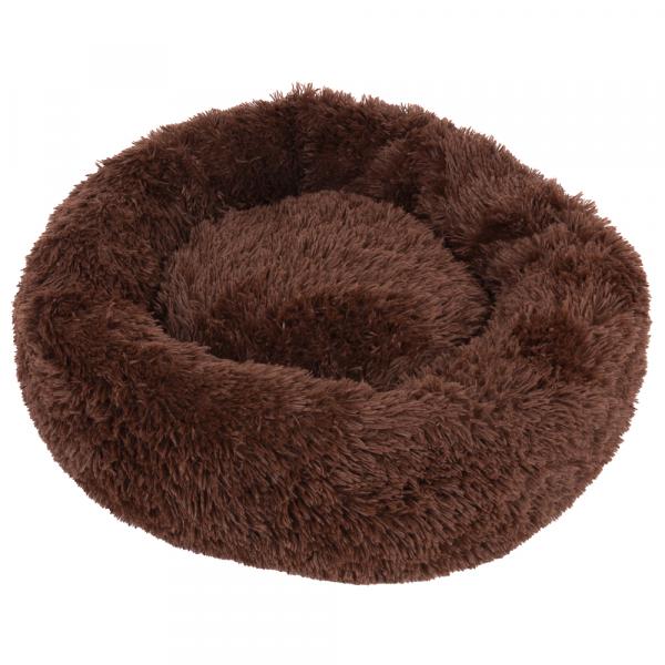 TIAKI legowisko dla psa No Stress, brązowe - Ø 75 x wys. 25 cm