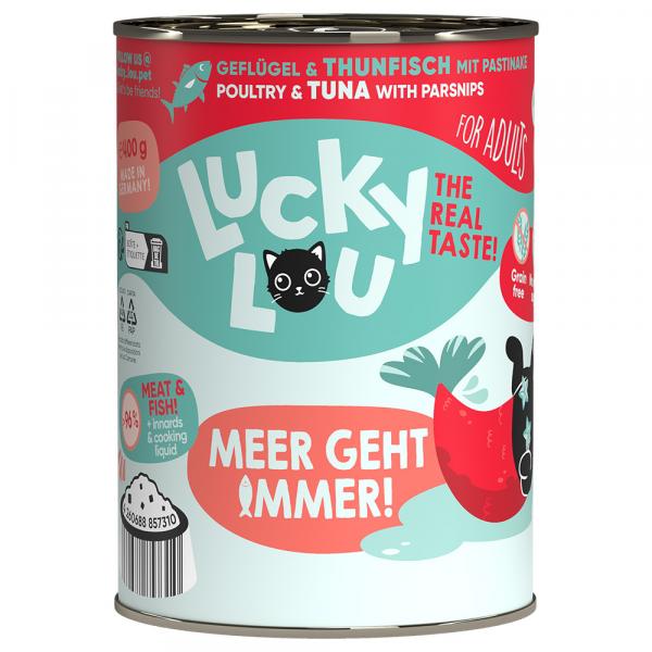 Lucky Lou Adult, 6 x 400 g - Drób i tuńczyk